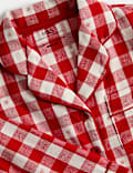 Pure Cotton Gingham Revere Pyjamas (1-16 Yrs)