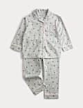 Kids' Pure Cotton Floral Check Revere Pyjamas (12 Mths-8 Yrs)