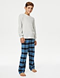 Cotton Blend Checked Pyjamas (6-16 Yrs)