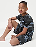 Pyjama 100&nbsp;% coton à motif camouflage (du 7 au 14&nbsp;ans)