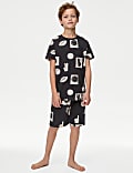 Pyjama 100&nbsp;% coton à motif sport (du 7&nbsp;au 14&nbsp;ans)