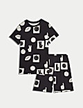 Pyjama 100&nbsp;% coton à motif sport (du 7&nbsp;au 14&nbsp;ans)