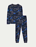 Pyjama 100 % coton à motif camouflage (du 6 au 16 ans)