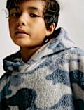 Sweat à capuche coupe extra-large en polaire à motif camouflage (du 3 au 16 ans)