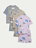 3pk Pure Cotton Gaming Pyjama Sets (6-16 Yrs)