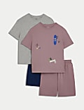 Lot de 2 pyjamas 100 % coton à motif patin (du 6 au 16 ans)
