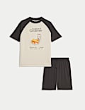 Pyjashort 100&nbsp;% coton à motif petit-déjeuner style graphique (du 6&nbsp;au 16&nbsp;ans)