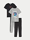Lot de 2&nbsp;pyjamas en coton à motif football (du 6 au 16&nbsp;ans)