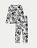 Katoenrijke pyjama met voetbalmotief (7-14 jaar)