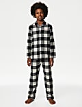 Kids' Mono Check Family Christmas Pyjama Set (1-16 Yrs)