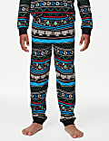 Pure Cotton Football Fair Isle Pyjamas (1-16 Yrs)