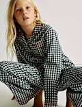 Pure Cotton Family Christmas Gingham Pyjamas (1-16 Yrs)
