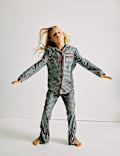 Pure Cotton Family Christmas Gingham Pyjamas (1-16 Yrs)