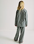 Pure Cotton Family Christmas Gingham Pyjamas (1-16 Yrs)