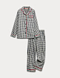 Pure Cotton Family Christmas Gingham Pyjamas (1-16 Yrs)