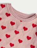 Fleece Heart Print Pyjamas (1-16 Yrs)
