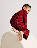 Pyjama de No&euml;l familial 100 % coton &agrave; carreaux (du 1 au 16 ans)