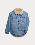Denim Borg Lined Shacket (2-16 Yrs)
