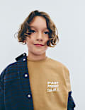 Pure Cotton 'Past Present Future' Graphic Top (6-16 Yrs)