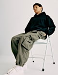 Pure Cotton Ripstop Cargo Trousers (6-16 Yrs)