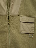 Hoodie Beritsleting Bahan Katun (6-16%)