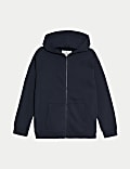 Sudadera con capucha de algodón unisex con cremallera (6-16 años)