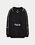 Cotton Rich Slogan Sweatshirt (6-16 Yrs)