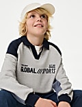 Sweat sport en coton avec texte (du 6&nbsp;au 16&nbsp;ans)