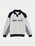 Sweat sport en coton avec texte (du 6&nbsp;au 16&nbsp;ans)