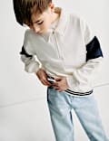 Cotton Rich Quarter Zip Sweatshirt (6-16 Yrs)