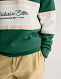 Cotton Rich Colourblock Rugby Sweatshirt (6-16 Yrs)