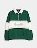 Cotton Rich Colourblock Rugby Sweatshirt (6-16 Yrs)