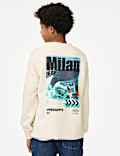 Cotton Rich Racing Graphic Long Sleeve Top (2-16 Yrs)