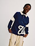 Cotton Rich Rugby Sweatshirt (6-16 Yrs)