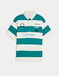 Pure Cotton Striped Rugby Shirt (6-16 Yrs)