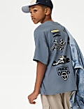 Pure Cotton Motor Sports Graphic T-Shirt (6-16 Yrs)