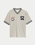 Pure Cotton Striped Baseball T-Shirt (6-16 Yrs)