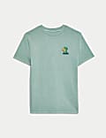T-shirt με απλικέ σχέδιο φοίνικες από 100% βαμβάκι (6-16 ετών)