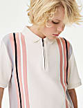 Pure Cotton Striped Polo Shirt (6-16 Yrs)