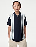 Pure Cotton Striped Polo Shirt (6-16 Yrs)