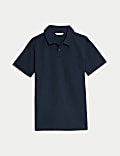 Cotton Rich Textured Polo Shirt (6-16 Yrs)