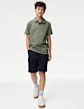 Cotton Rich Textured Polo Shirt (6-16 Yrs)