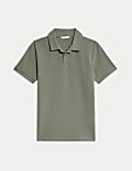 Cotton Rich Textured Polo Shirt (6-16 Yrs)