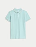 Pure Cotton Half Zip Polo Shirt (6-16 Yrs)