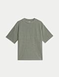 T-shirt 100&nbsp;% coton à motif texturé (du 6 au 16&nbsp;ans)