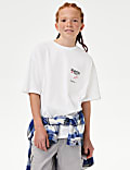 T-shirt 100&nbsp;% coton à imprimé voiture de course (du 6&nbsp;au 16&nbsp;ans)