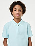 Pure Cotton Half Zip Polo Shirt (6-16 Yrs)