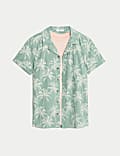 2pc Palm Print Shirt and T-Shirt Set(6-16 Yrs)