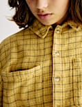 Pure Cotton Micro Check Shirt (6-16 Yrs)
