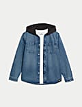 Denim Hooded Shacket (6-16 Yrs)